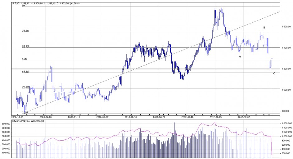 Analiza techniczna i prognozy dla soi, sierpień 2013